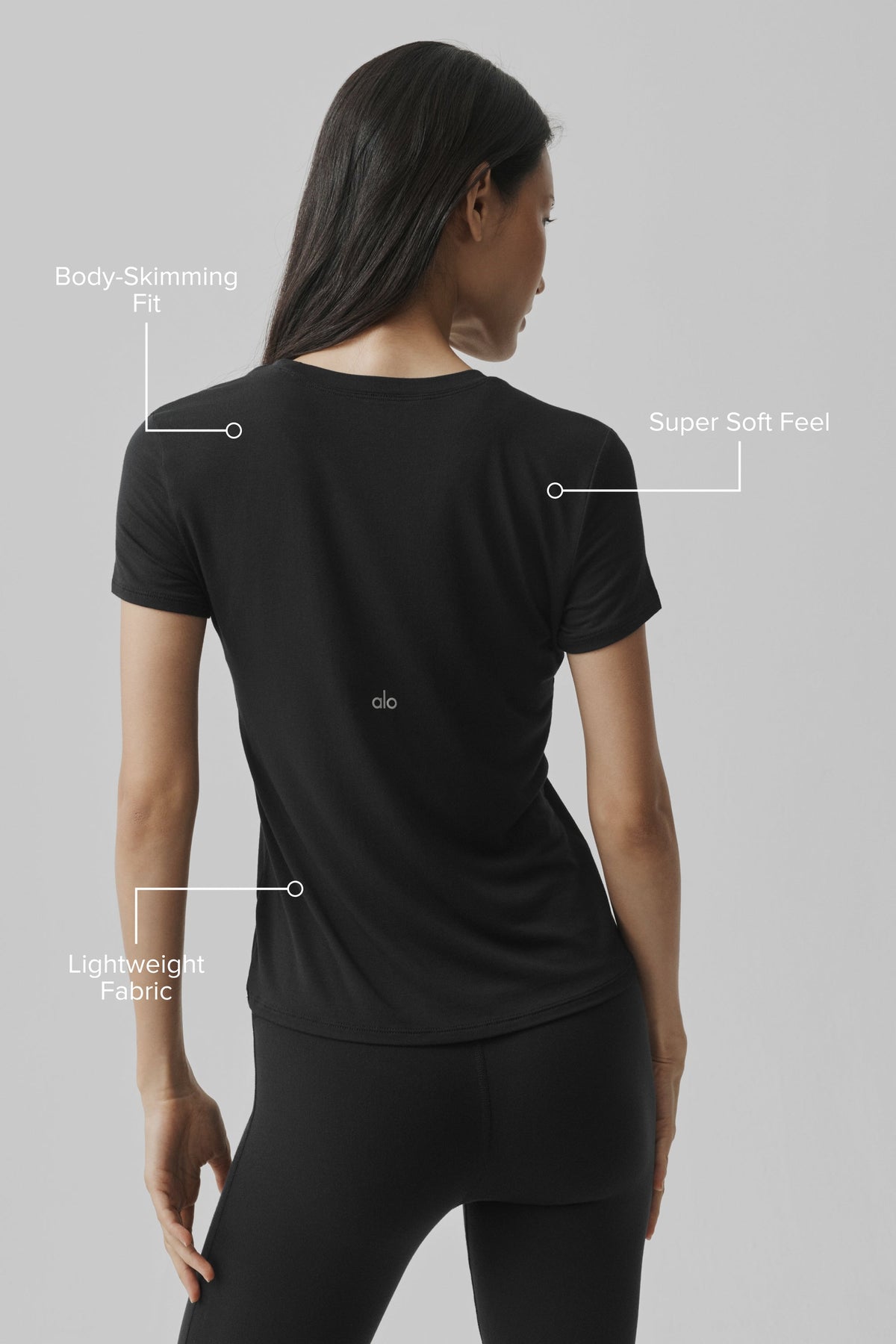 Camiseta de manga corta All Day - Negro