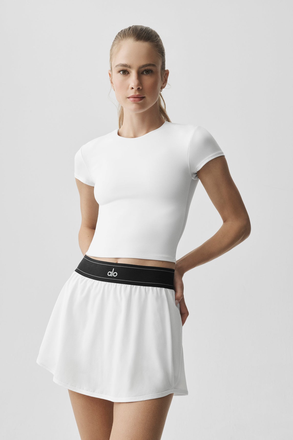 Haut Manches Courtes ALO Softsculpt Precision - Blanc