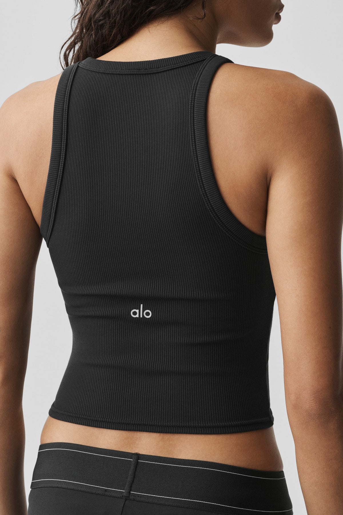 Camiseta de tirantes de canalé Goddess Go-To - Negro
