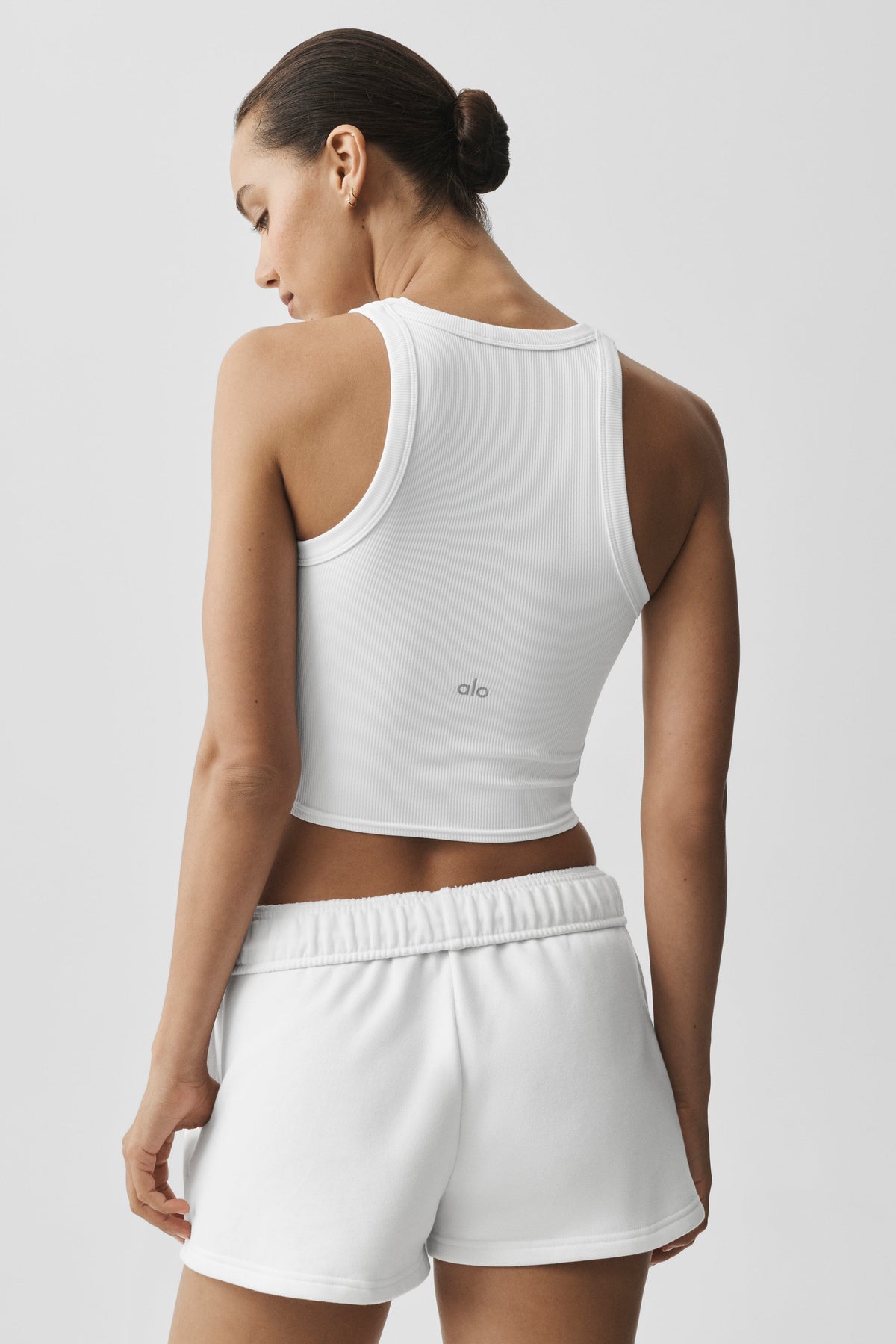 Camiseta de tirantes de canalé Goddess Go-To - Blanco