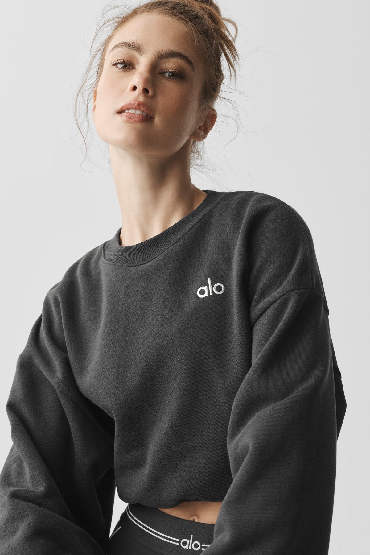 Pull Court Col Ras-Du-Cou Accolade - Anthracite