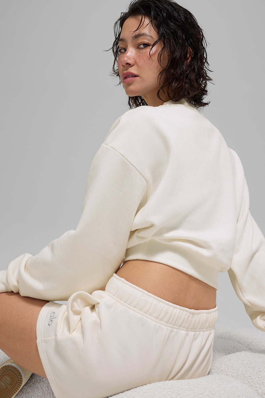 Pull Court Col Ras-Du-Cou Accolade - Ivory