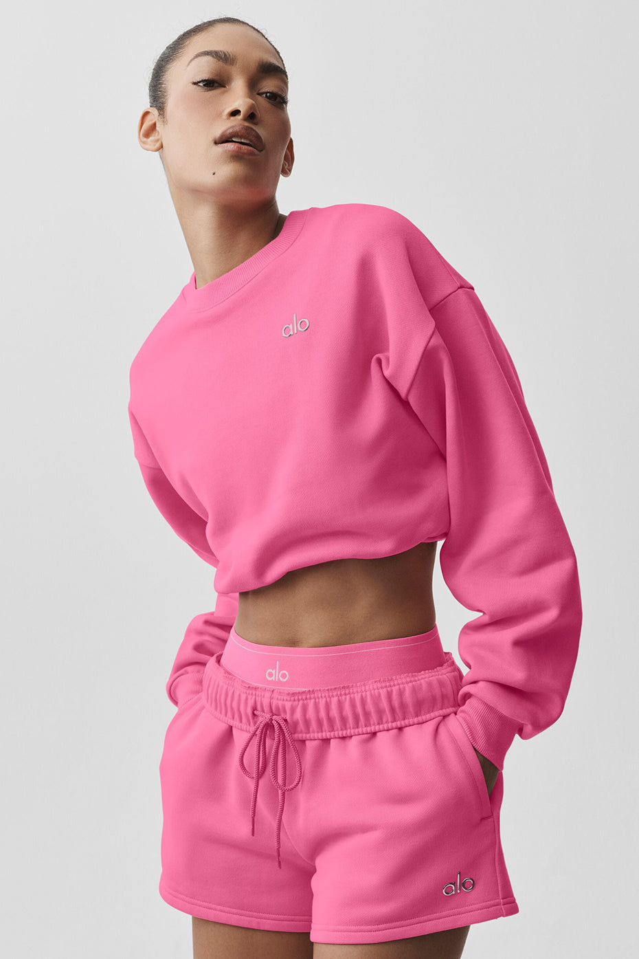 Pull Court Col Ras-Du-Cou Accolade - Paradise Pink