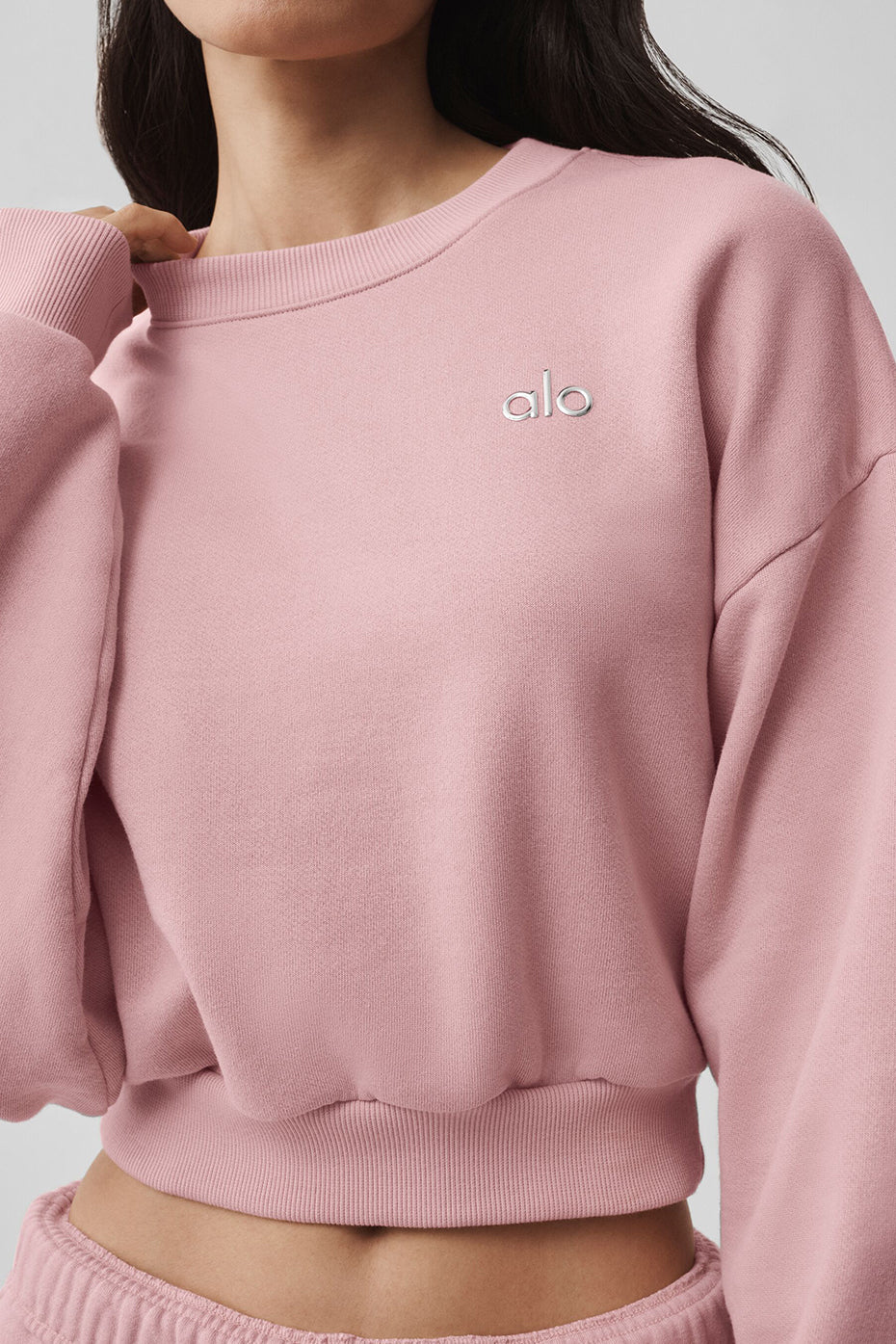 Pull Court Col Ras-Du-Cou Accolade - Vintage Pink