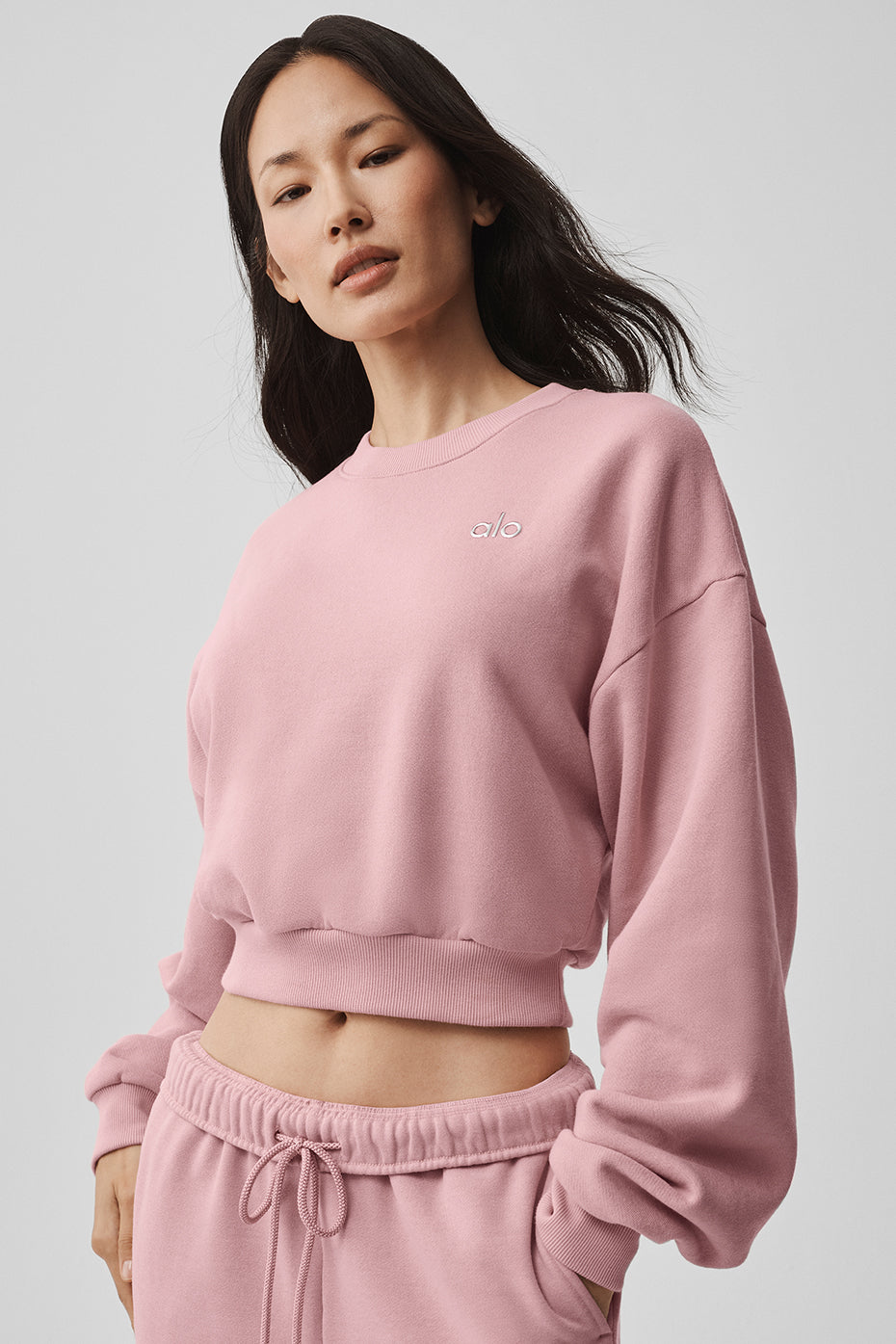 Pull Court Col Ras-Du-Cou Accolade - Vintage Pink