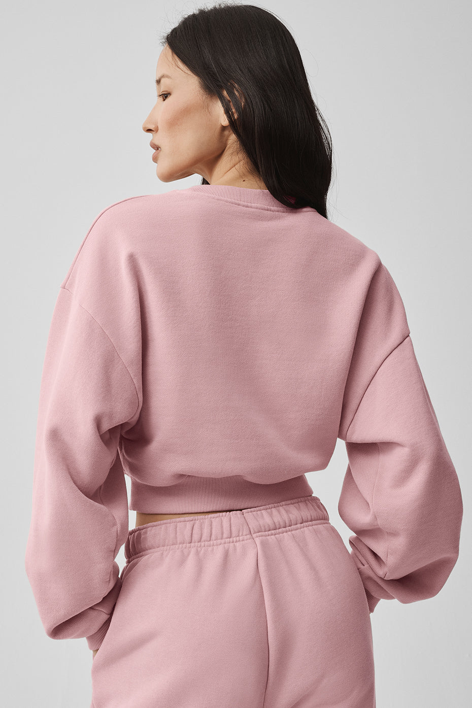 Pull Court Col Ras-Du-Cou Accolade - Vintage Pink