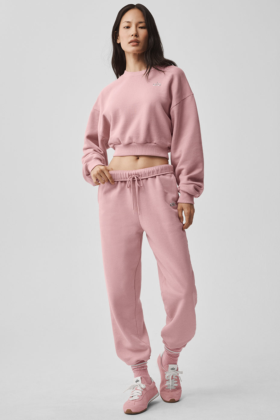 Pull Court Col Ras-Du-Cou Accolade - Vintage Pink