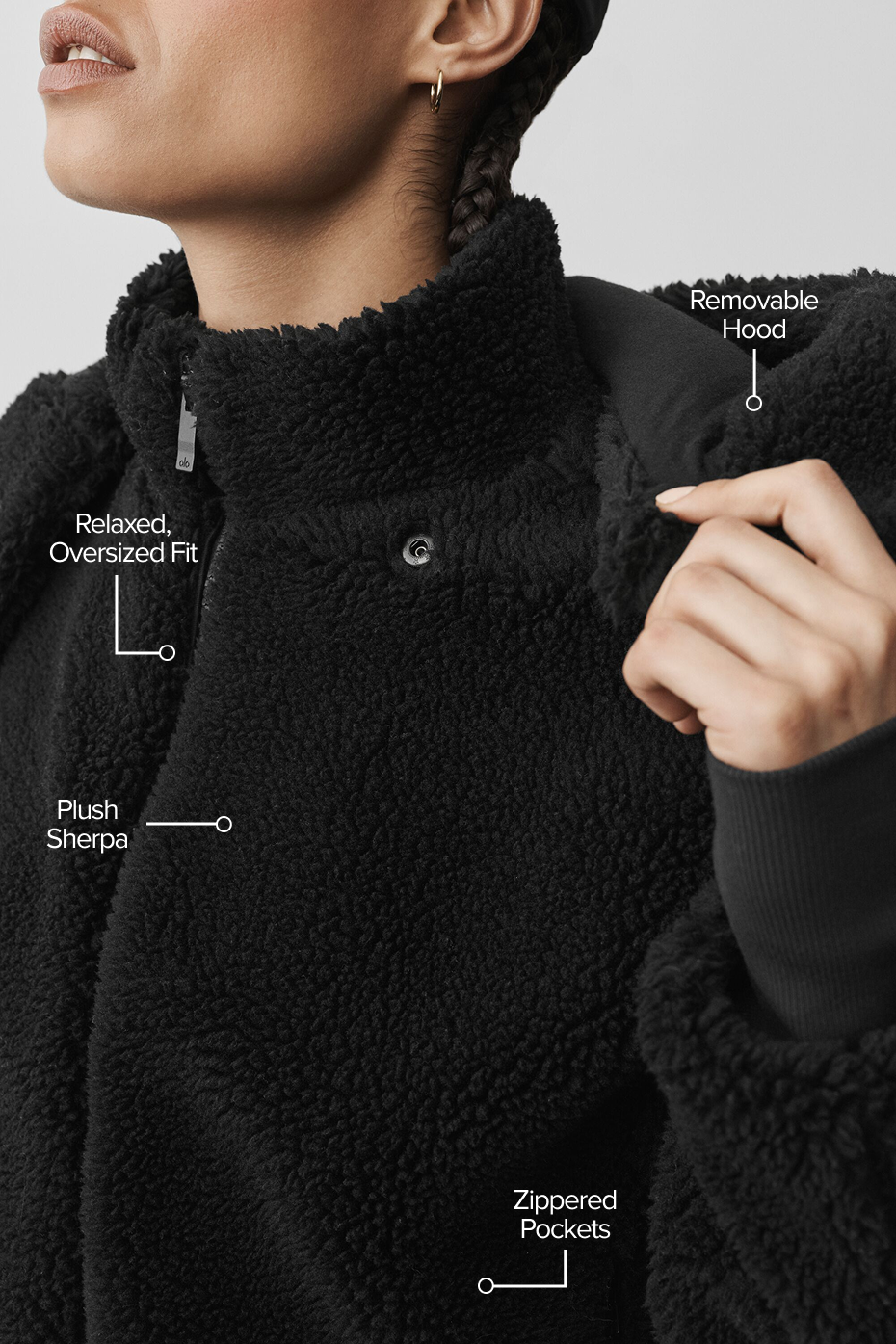 Chaqueta Sherpa Foxy - Negro