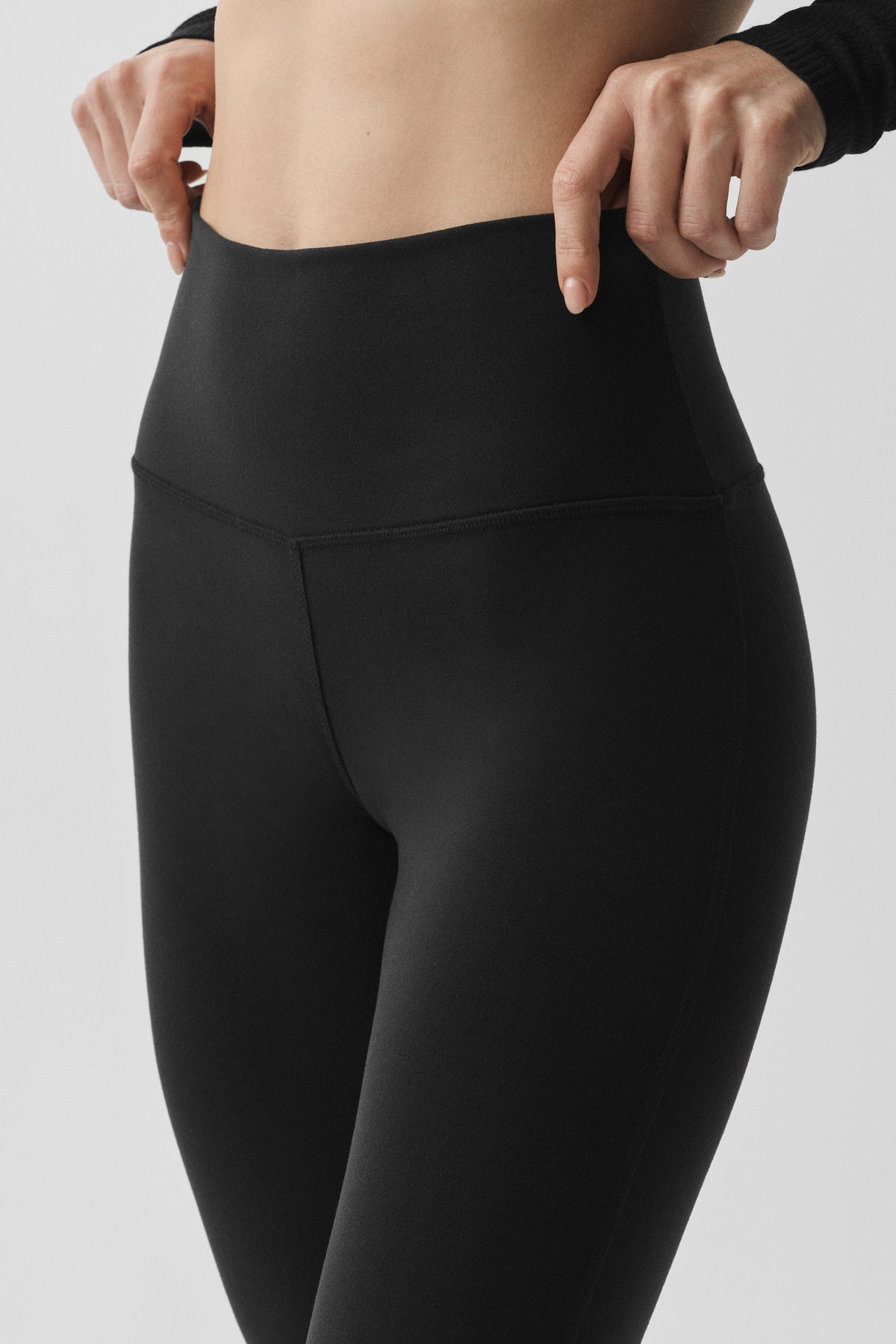 Leggings bootcut de talle alto Airbrush (corto) - Negro