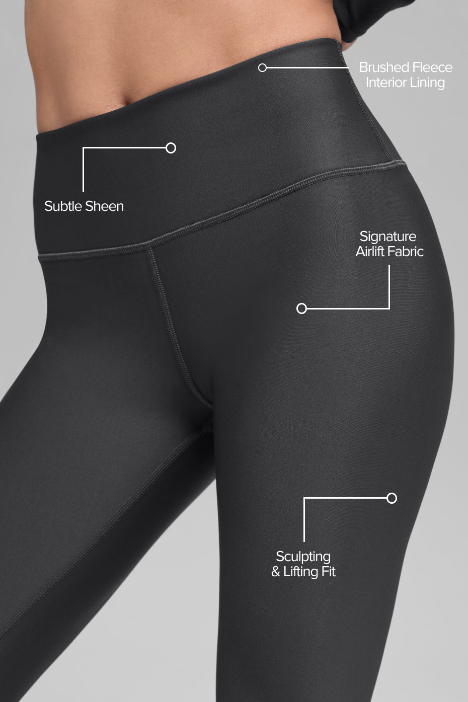 Legging Taille Haute Airlift Winter Warm - Anthracite