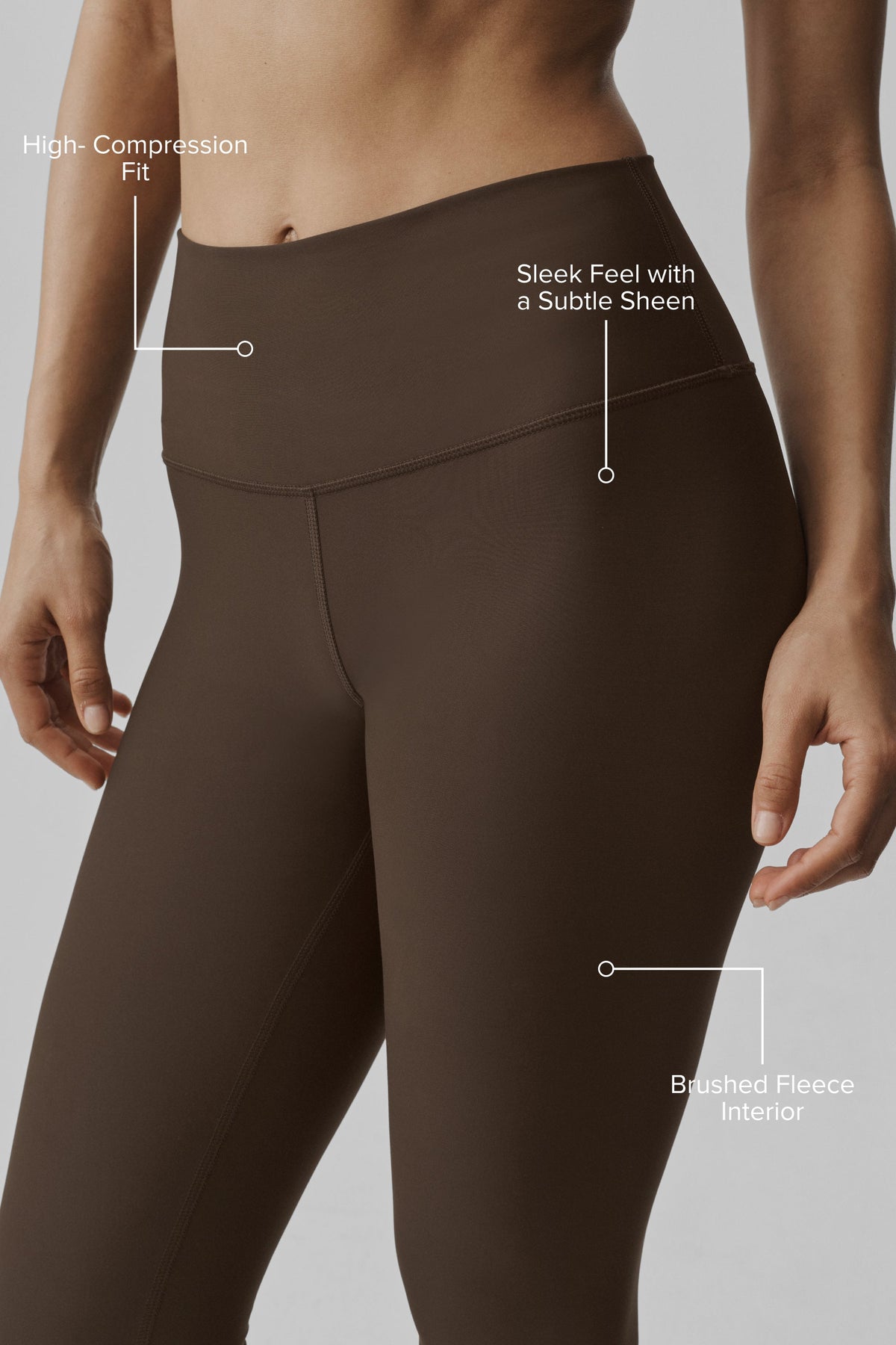 Legging Taille Haute Airlift Winter Warm - Espresso