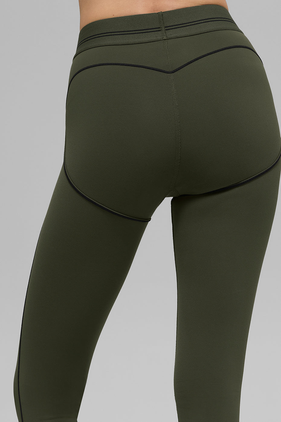 Legging Taille Haute Airbrush Heart Throb - Green Olive/Noir