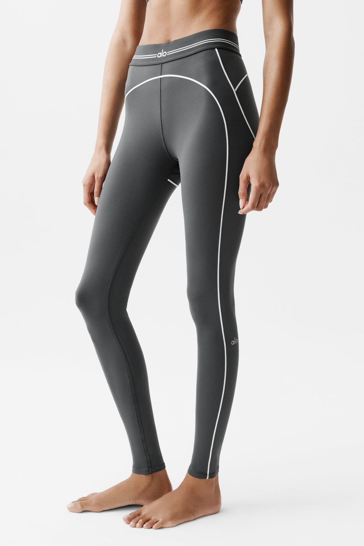 Legging Taille Haute Airbrush Heart Throb - Anthracite/Blanc