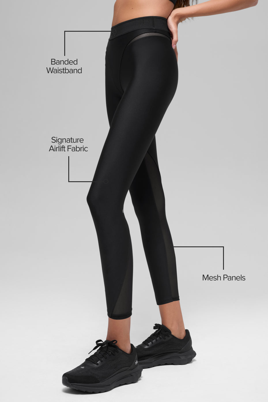 Airlift Legging Taille Haute 7/8 Rebel - Noir