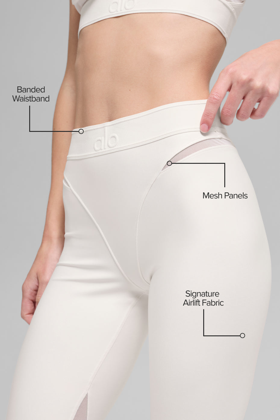 Airlift Legging Taille Haute 7/8 Rebel - Ivory