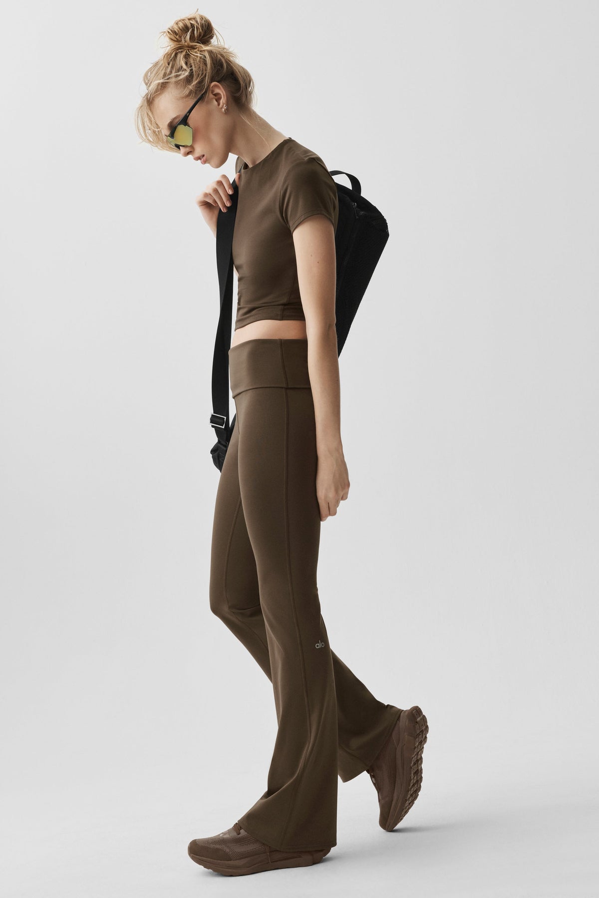 Legging Évasé ALO Softsculpt Foldover (classique) - Espresso
