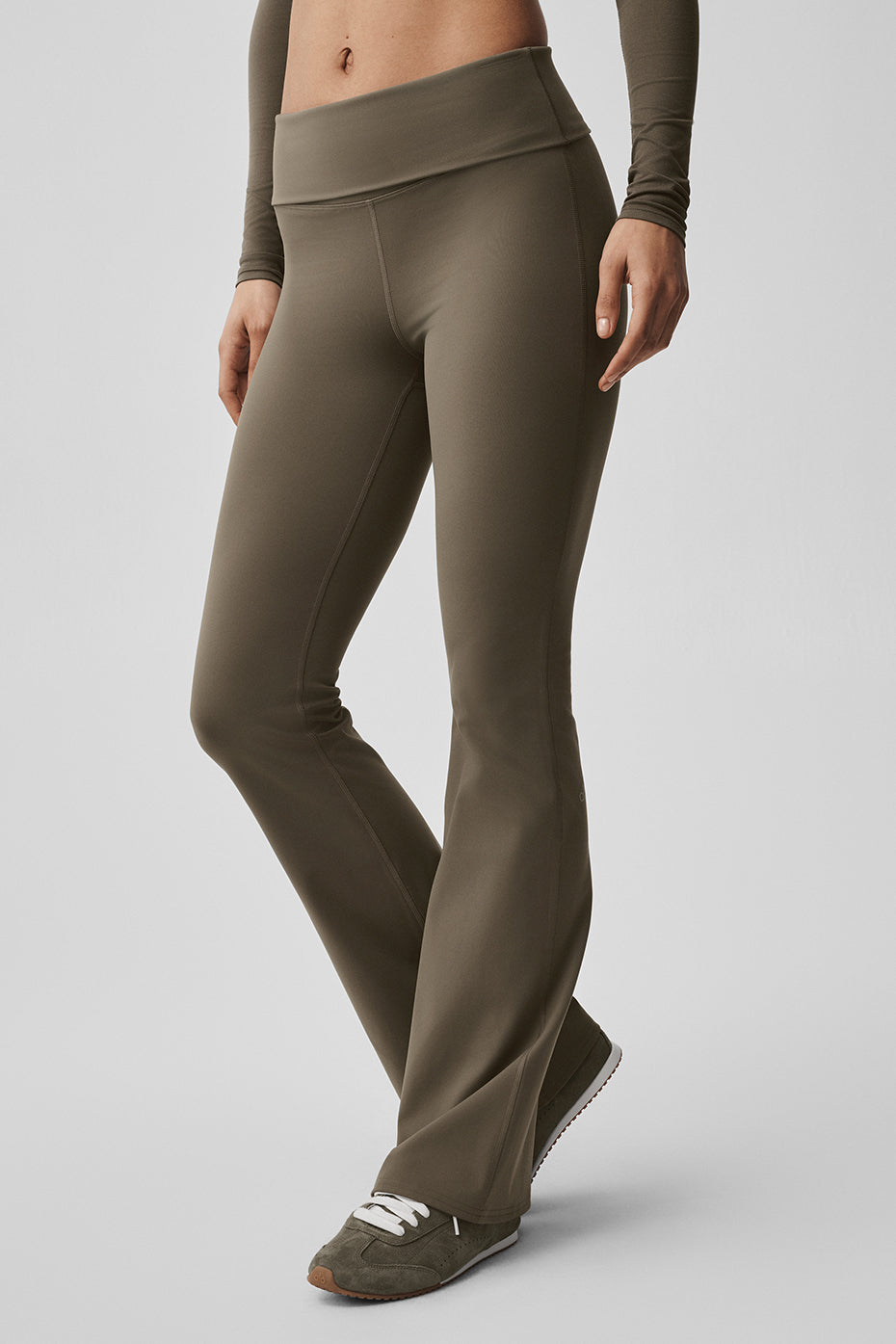 Legging Évasé ALO Softsculpt Foldover (classique) - Olive Tree