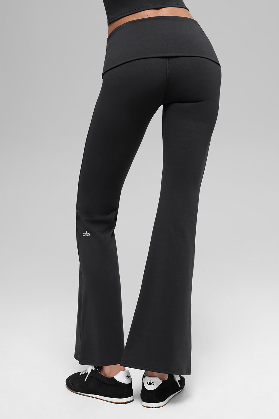 Legging Évasé ALO Softsculpt Foldover (court) - Noir