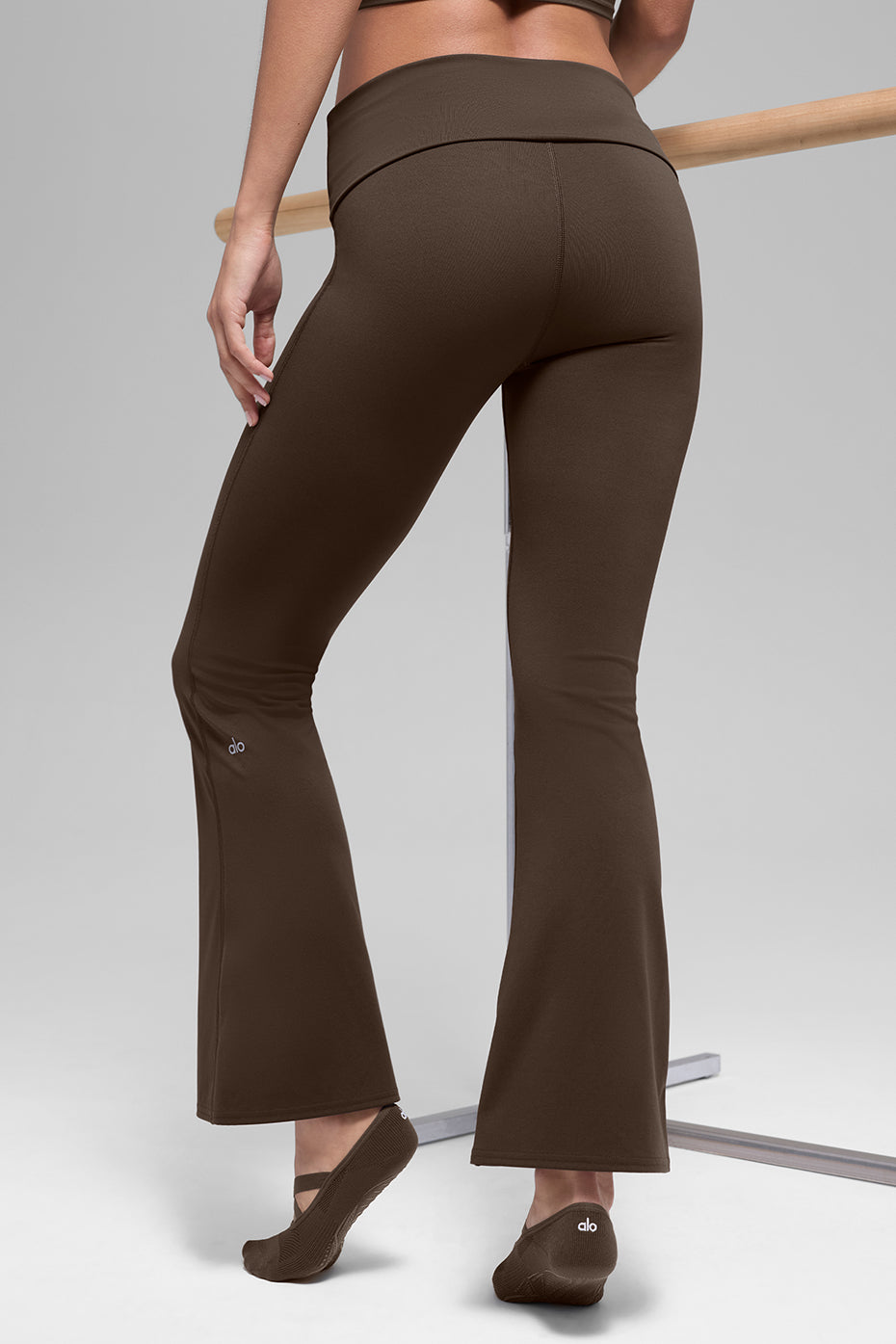 Legging Évasé ALO Softsculpt Foldover (court) - Espresso