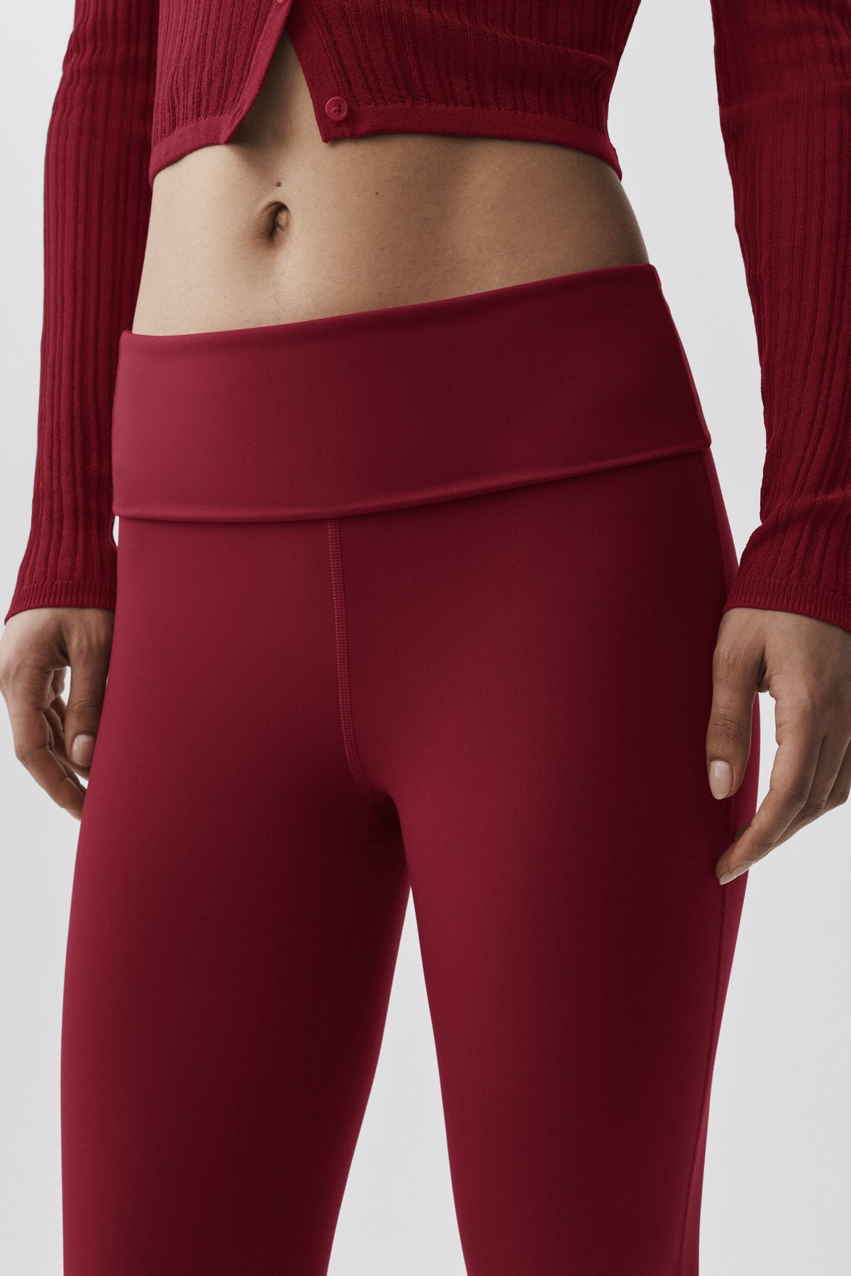 Legging Évasé ALO Softsculpt Foldover (court) - Summer Romance Red