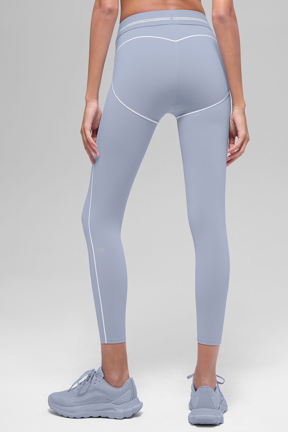 Legging Taille Haute Airbrush Heart Throb - Winter Frost/Blanc