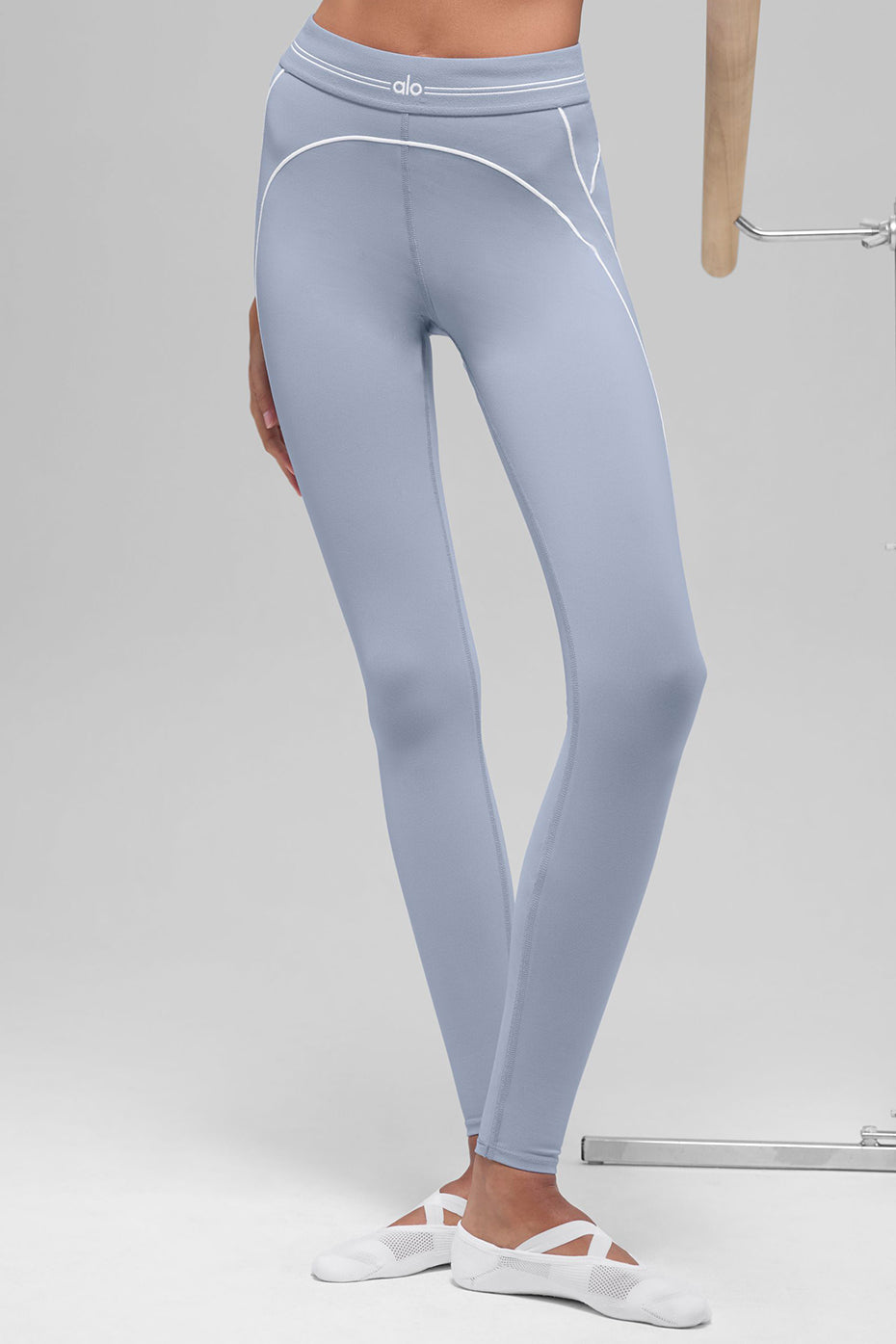 Legging Taille Haute Airbrush Heart Throb - Winter Frost/Blanc