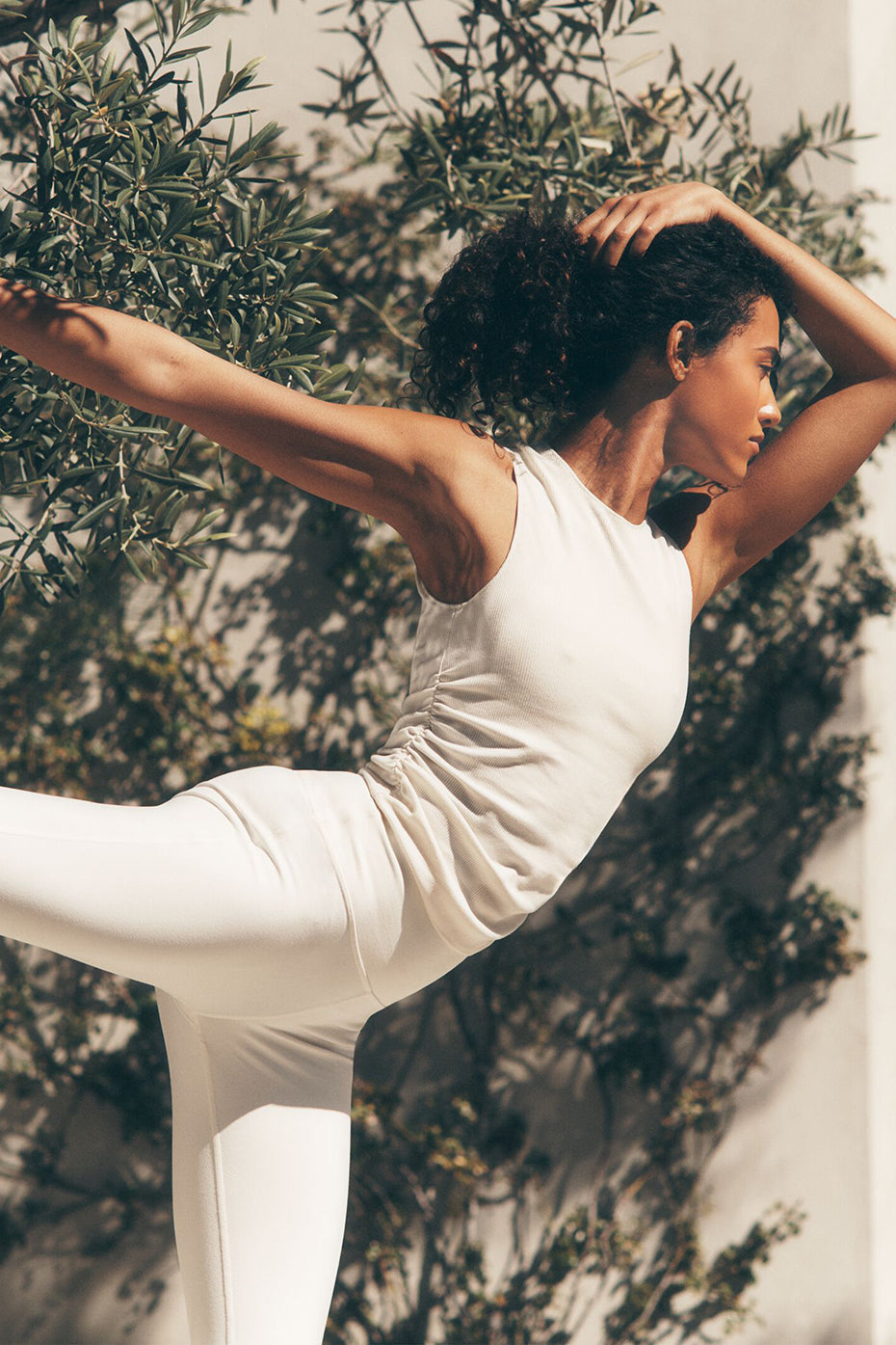 Camiseta de tirantes de canalé En Pointe - Ivory