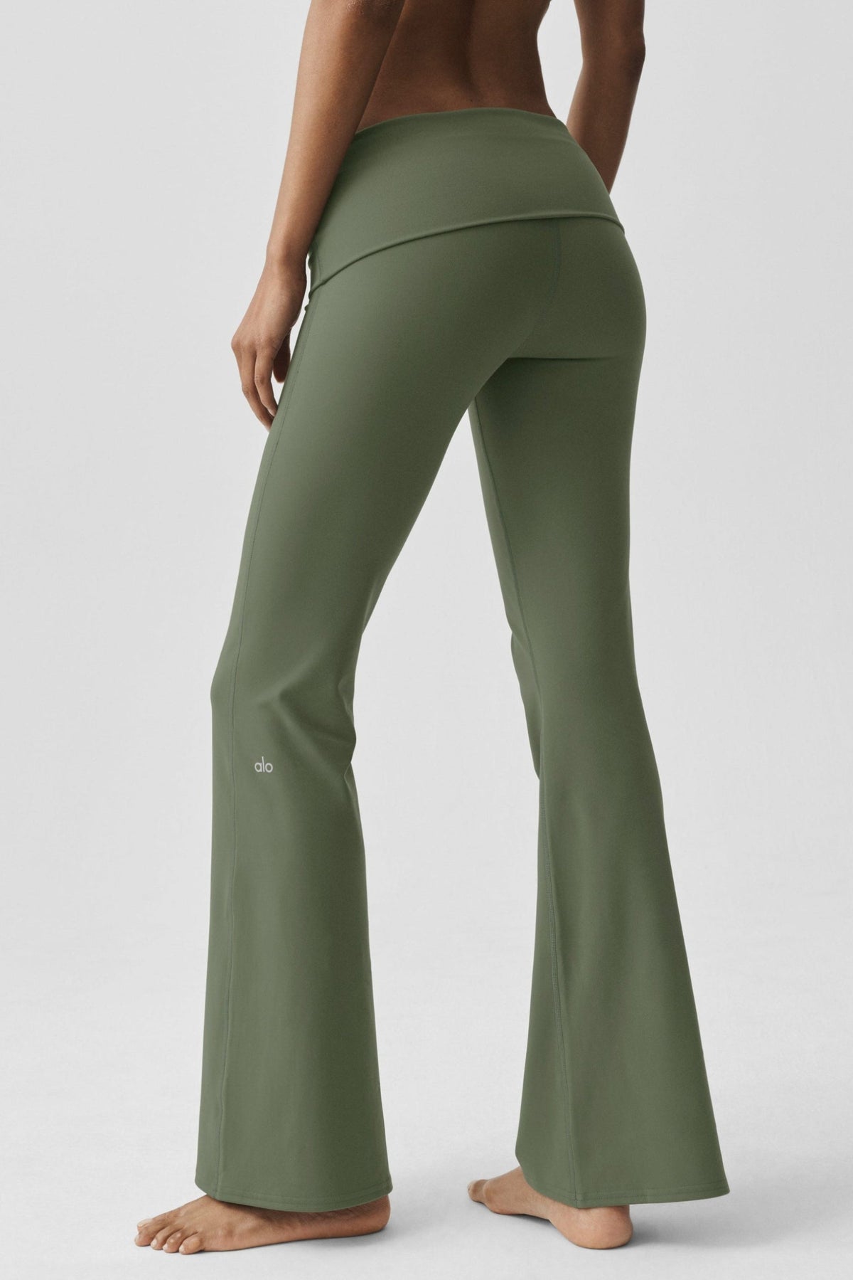 Legging Évasé ALO Softsculpt Foldover (Classique) - Bamboo Green