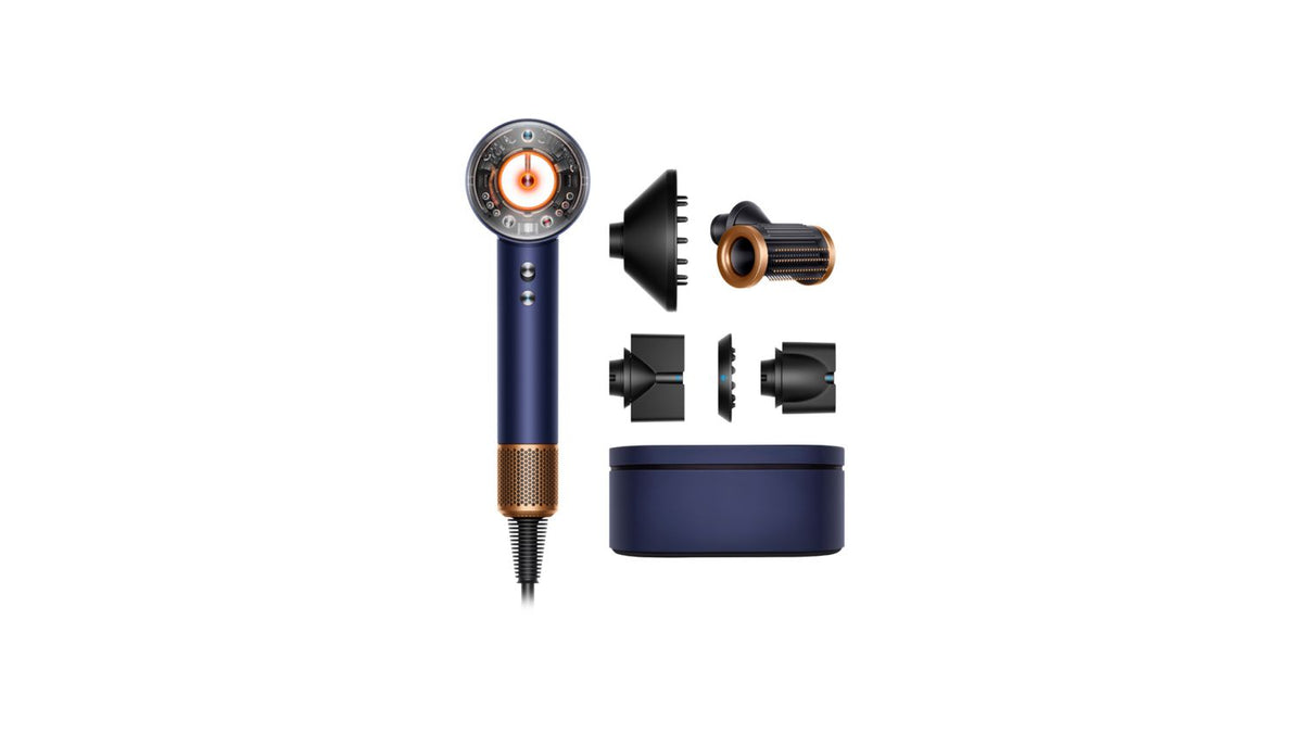 Sèche-cheveux Dyson Supersonic Nural™ – Cheveux raides à ondulés – Bleu de Prusse / Cuivré Intense