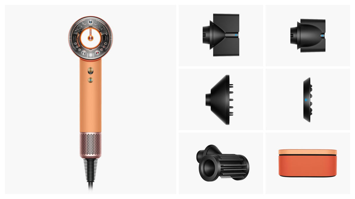 Sèche-cheveux Dyson Supersonic Nural™ – Cheveux raides à ondulés – Abricot Céramique