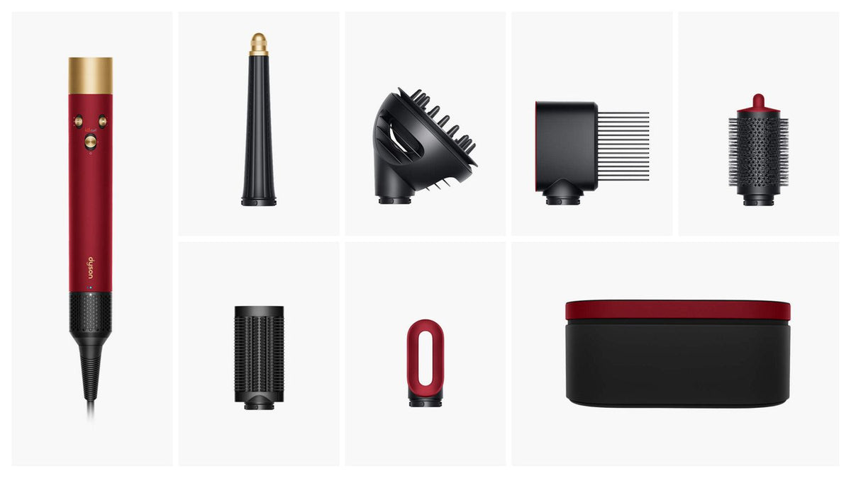 Multi-styler Dyson Airwrap i.d.™ – Tous les types de cheveux – Velours Rouge/Or