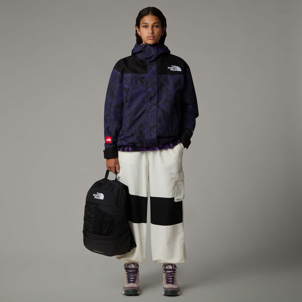 Veste Mountain DryVent™ Mono pour femme - Peak Purple 3D Summit Mesh Print-TNF Black