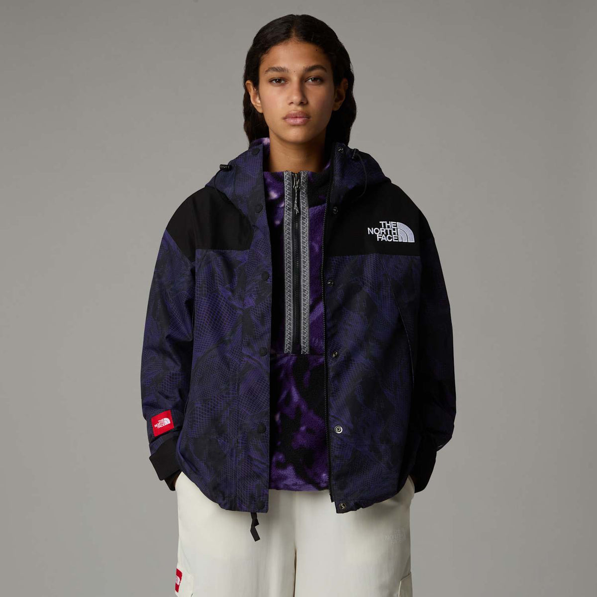 Veste Mountain DryVent™ Mono pour femme - Peak Purple 3D Summit Mesh Print-TNF Black