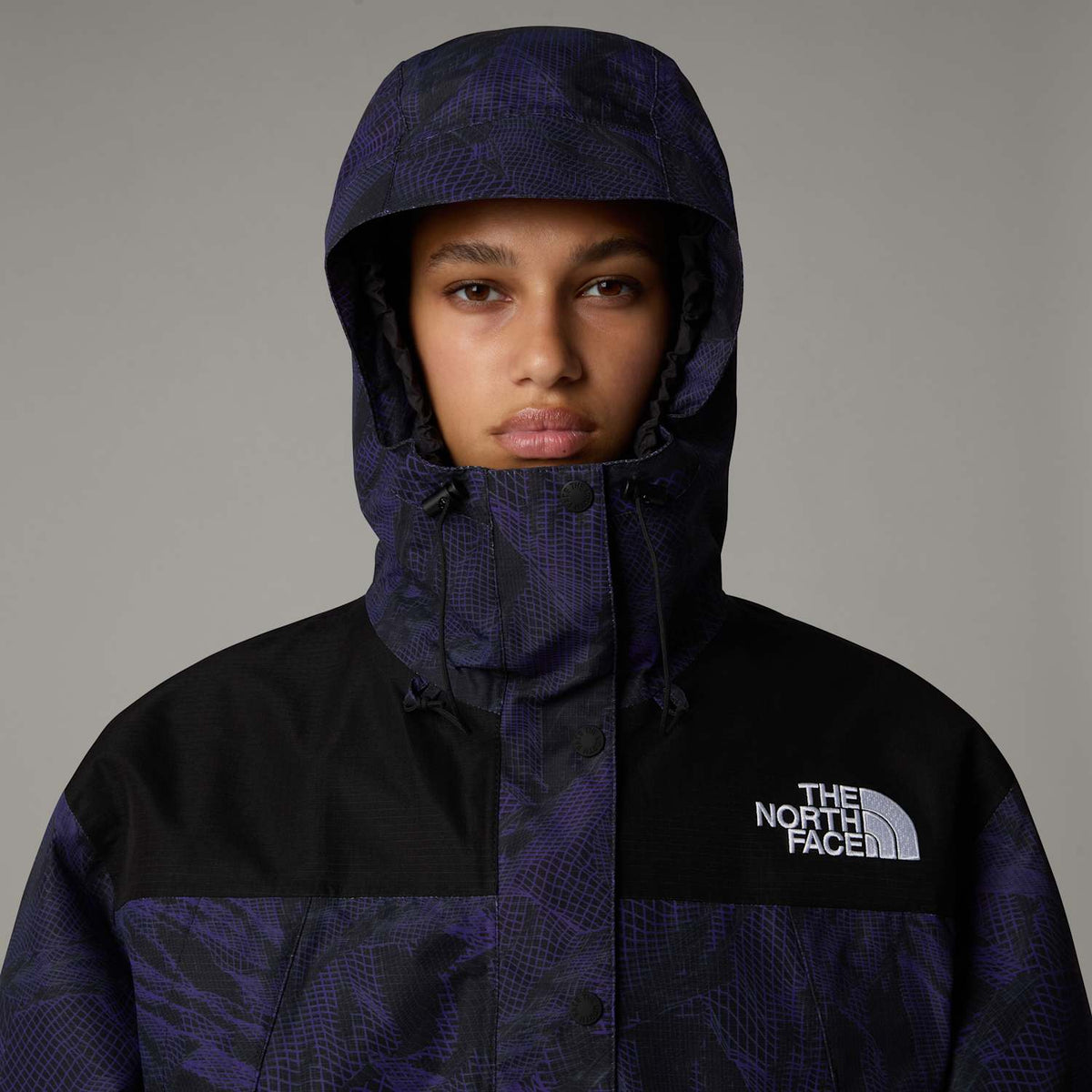 Veste Mountain DryVent™ Mono pour femme - Peak Purple 3D Summit Mesh Print-TNF Black