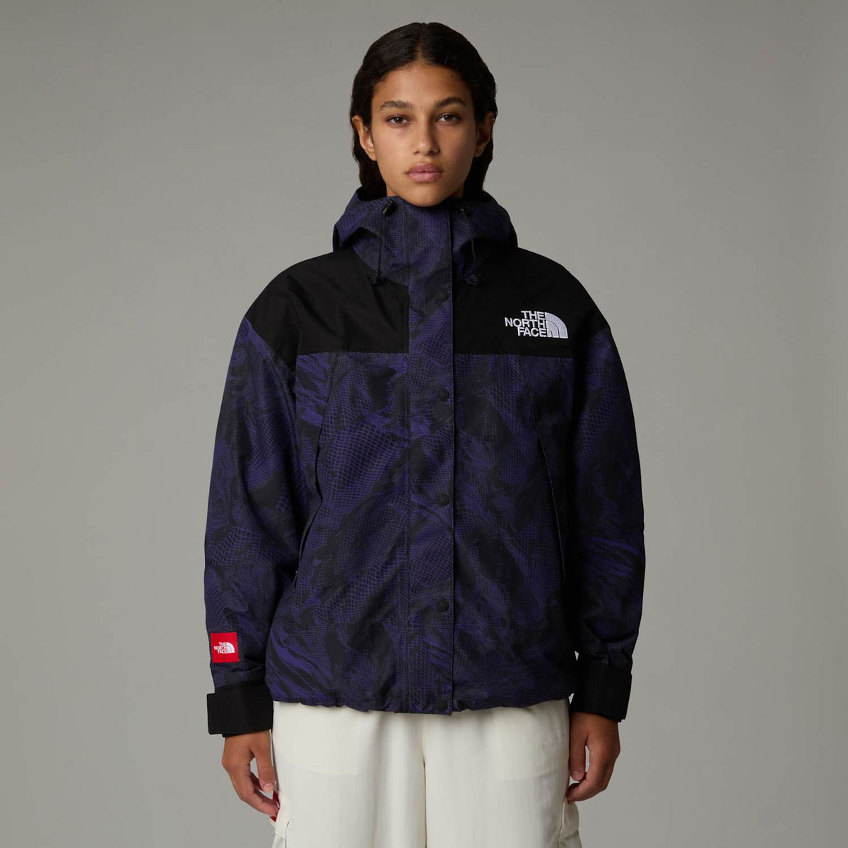 Veste Mountain DryVent™ Mono pour femme - Peak Purple 3D Summit Mesh Print-TNF Black