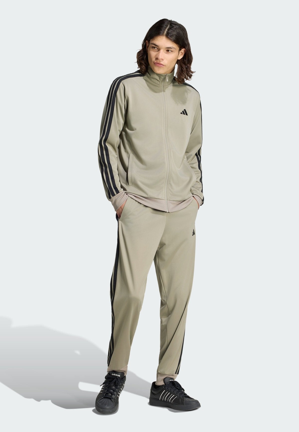 adidas Sportswear Dayready Tracksuit – Survêtement Homme – silver-coloured pebble/black/gris