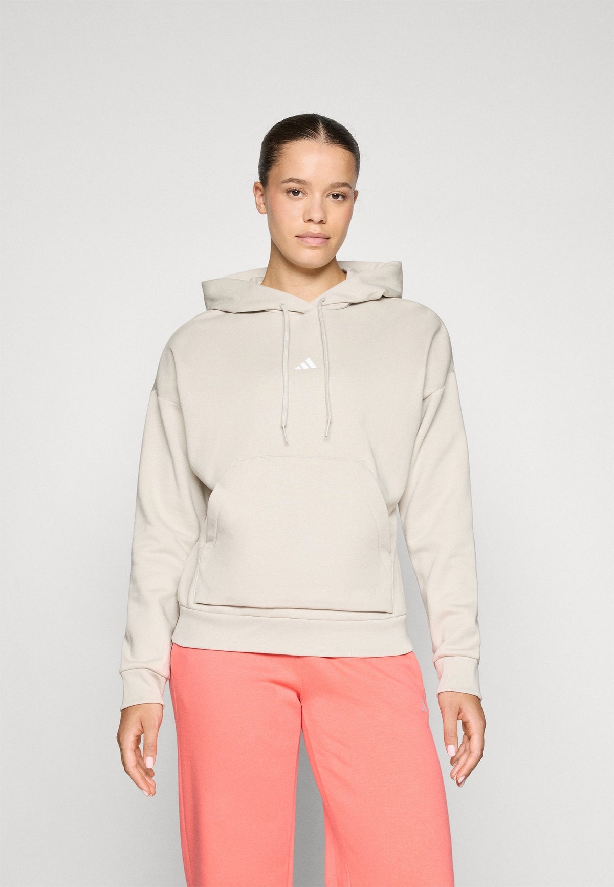 adidas Sportswear Essentials – Sweat à capuche Femme – alumina/white/beige