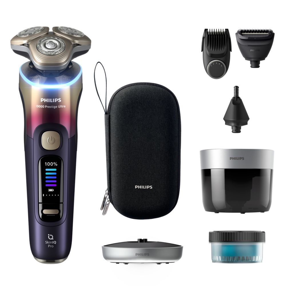 Nouveau Philips i9000 Prestige Ultra Rasoir électrique 100 % étanche avec SkinIQ Pro