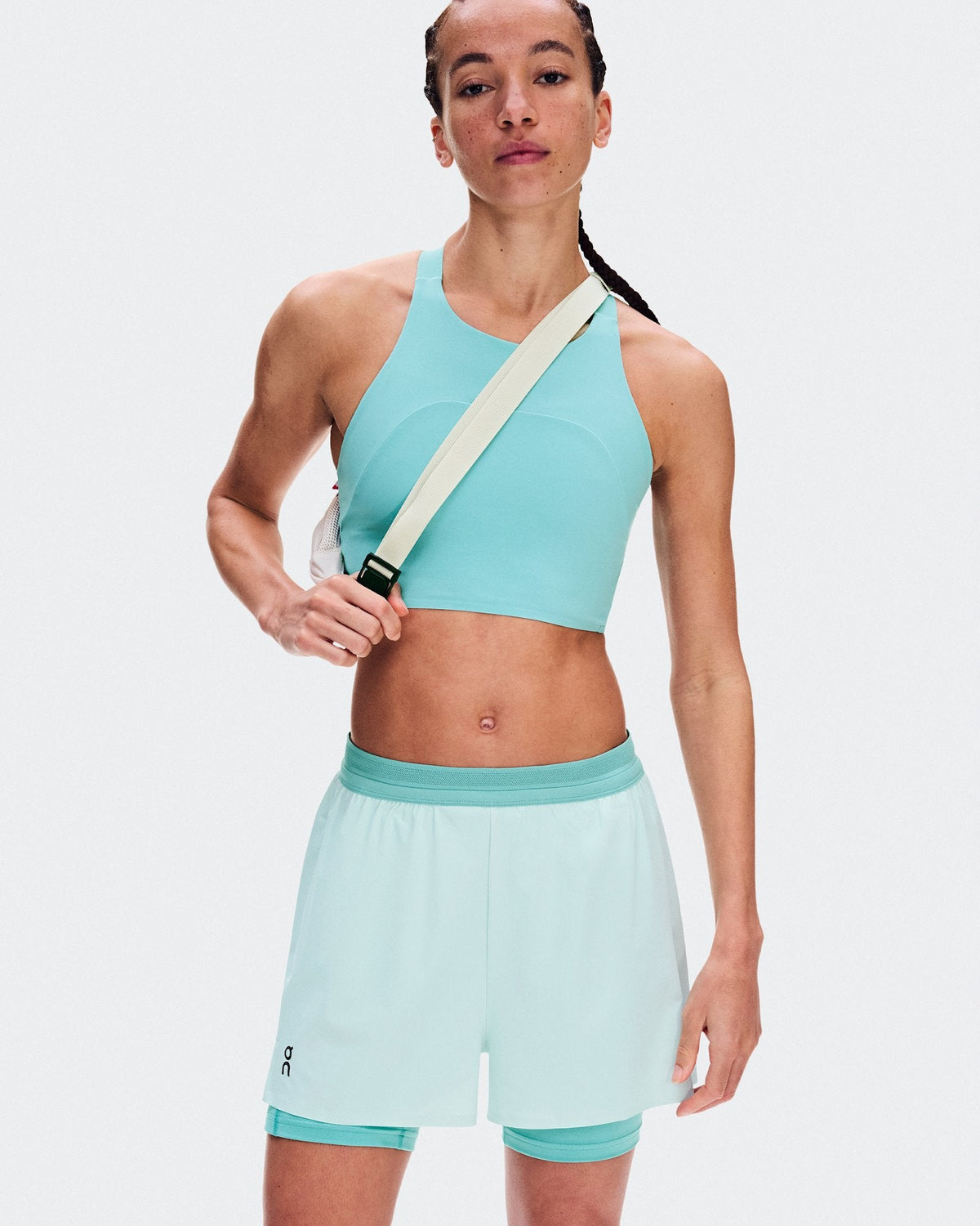  3" Performance 2/1 Shorts femme - Flurry | Aquamarine