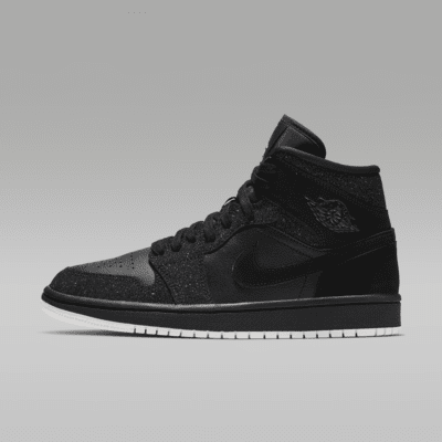 Air Jordan 1 Mid Mujer – Negro/Blanco/Phantom