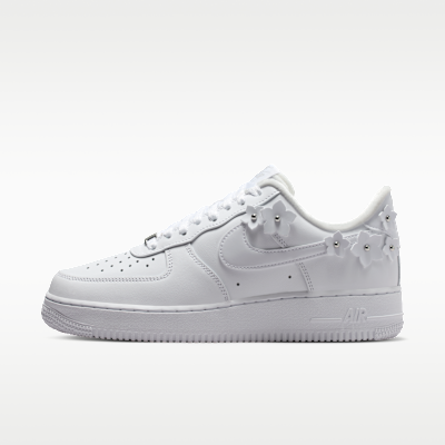Nike Air Force 1 '07 "Florette" Mujer – Blanco/Wolf Grey/Metallic Silver/Blanco