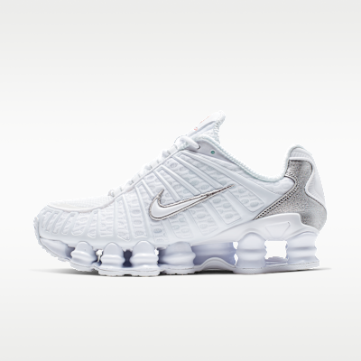 Nike Shox TL Mujer – Blanco/Metallic Silver/Max Orange/Blanco