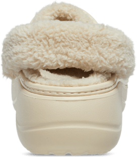 Baya Platform Fuzz Strap Lined Clog – Winter White
