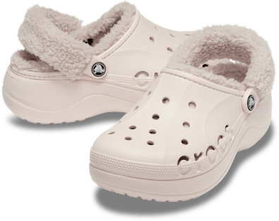 Baya Platform Fuzz Strap Lined Clog – Barely Pink