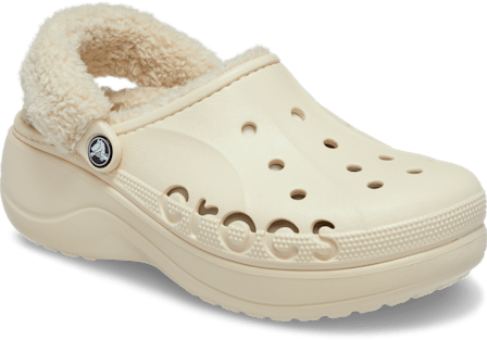 Baya Platform Fuzz Strap Lined Clog – Winter White