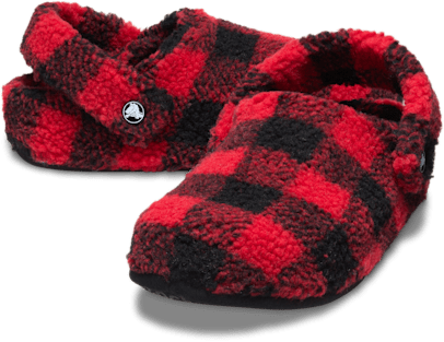 Classic Buffalo Check Cozzzy Slipper – Varsity Red / Black