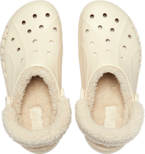 Baya Platform Fuzz Strap Lined Clog – Winter White