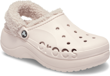 Baya Platform Fuzz Strap Lined Clog – Barely Pink