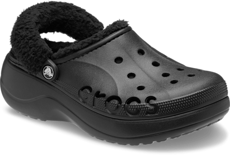 Baya Platform Fuzz Strap Lined Clog