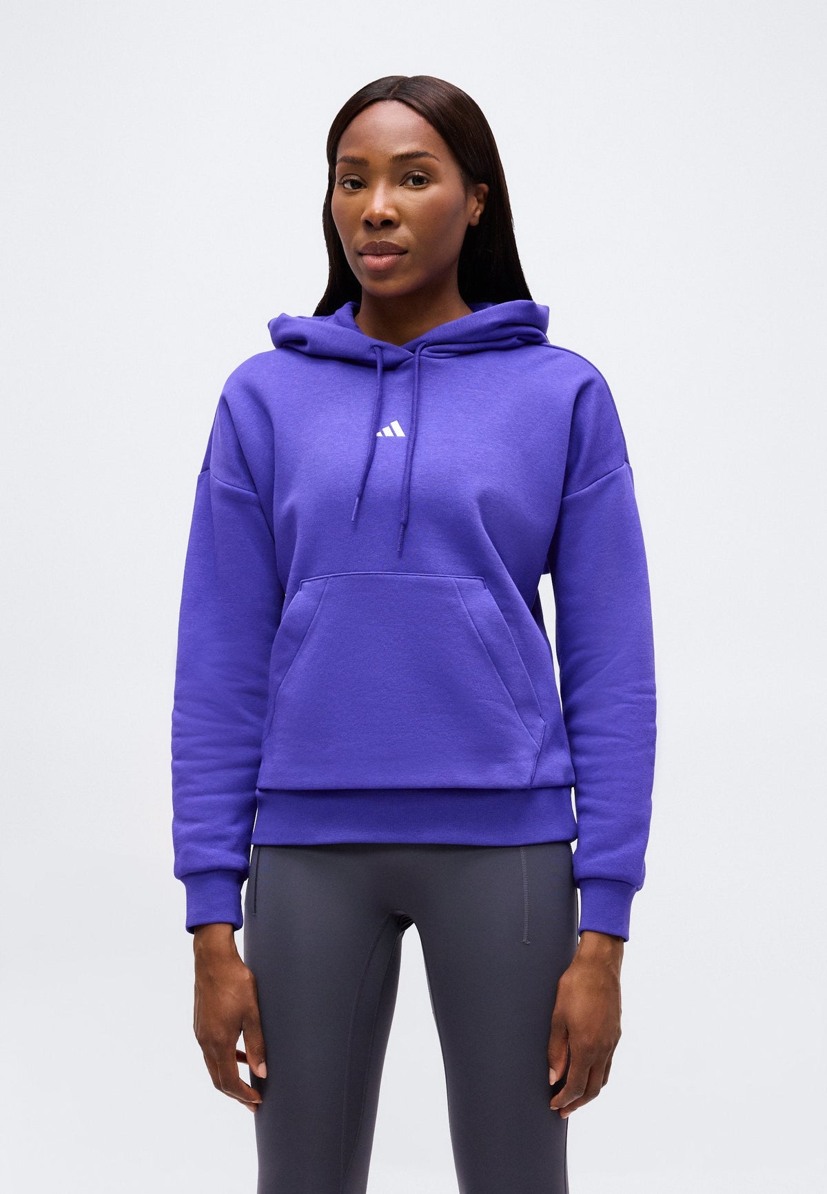 adidas Sportswear Essentials – Sweat à capuche Femme – pure purple/white/violet foncé